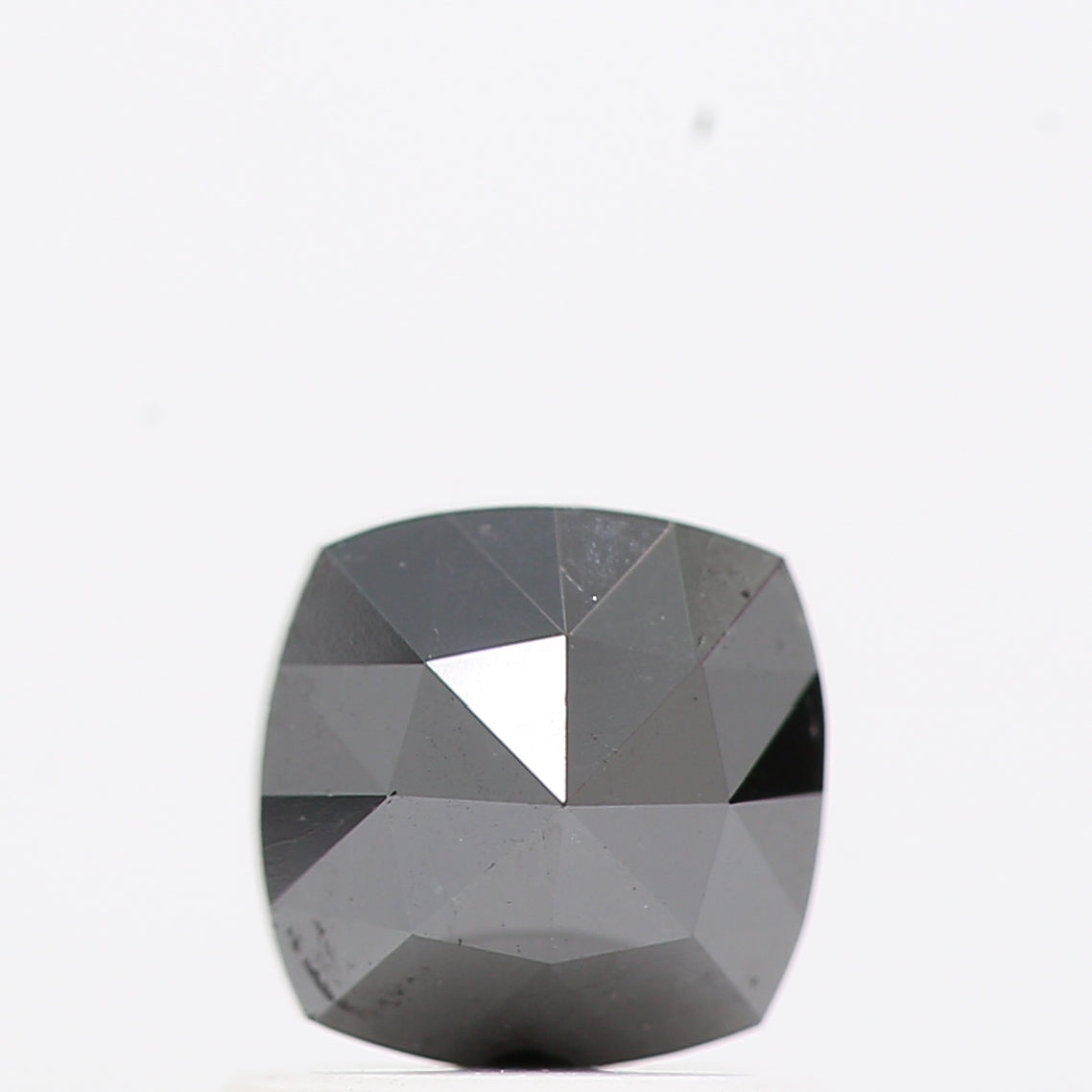 0.74 Ct Natural Black Cushion Single Cut Loose Diamond for Jewelery